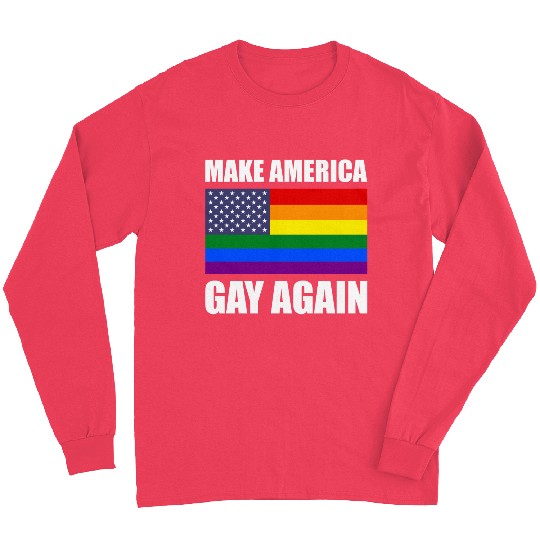 Rainbow LGBTQ American Pride Diversity Flag Long Sleeves