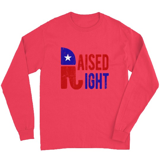 Raised Right Proud Republican Elephant Logo Usa Long Sleeves