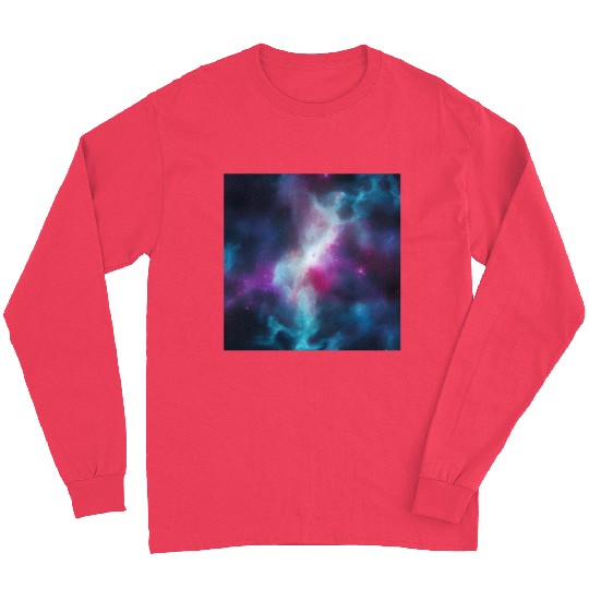 Galaxy nebula abstract design Long Sleeves