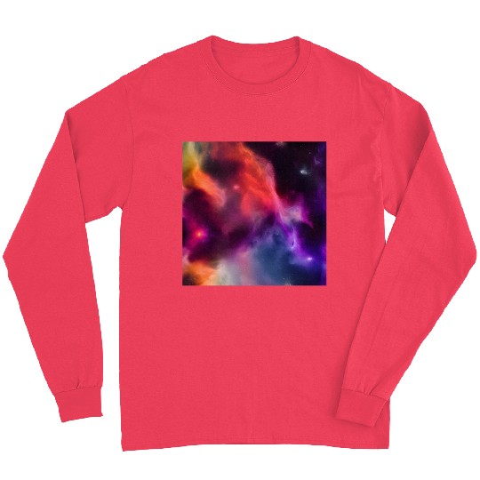 Galaxy nebula abstract design Long Sleeves