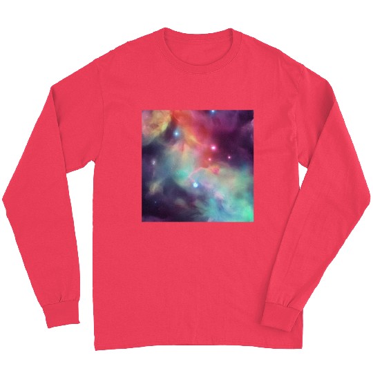 Galaxy nebula abstract design Long Sleeves