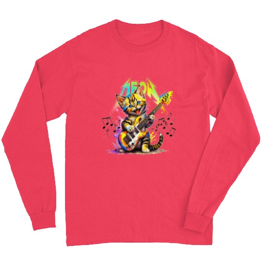 Metal Meow Kitty - Rainbow Long Sleeves