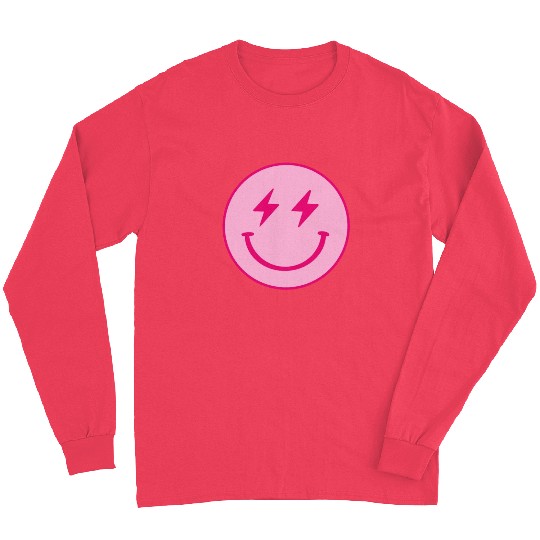 light pink face lightning bolt eyes Long Sleeves