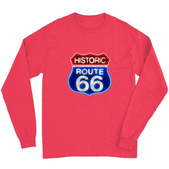 Route 66 neon sign Long Sleeves