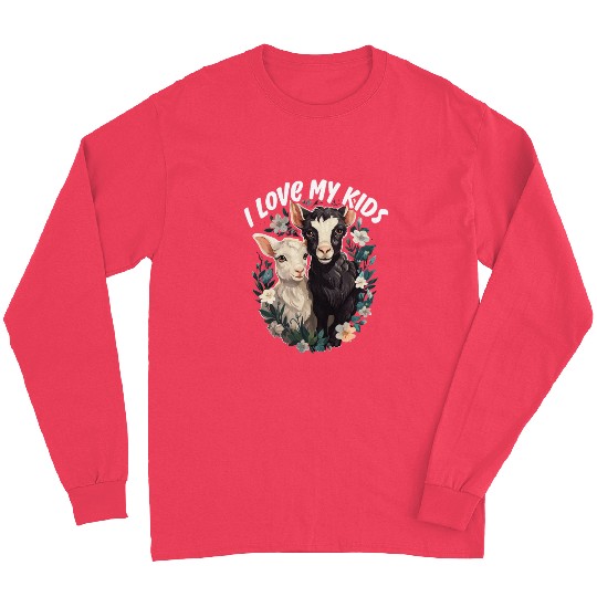 Goat Lover Kid Ranch Wool Farm Animal Farming Long Sleeves