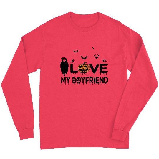 I Love My boyfriend Halloween lovers Long Sleeves