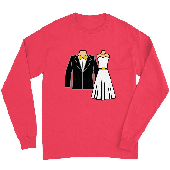Wedding clothes bride groom Long Sleeves