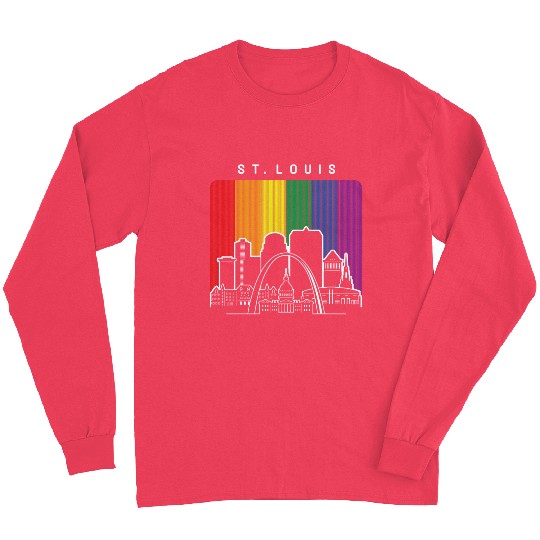 St. Louis Missouri Rainbow Flag LGBTQAI Pride Long Sleeves