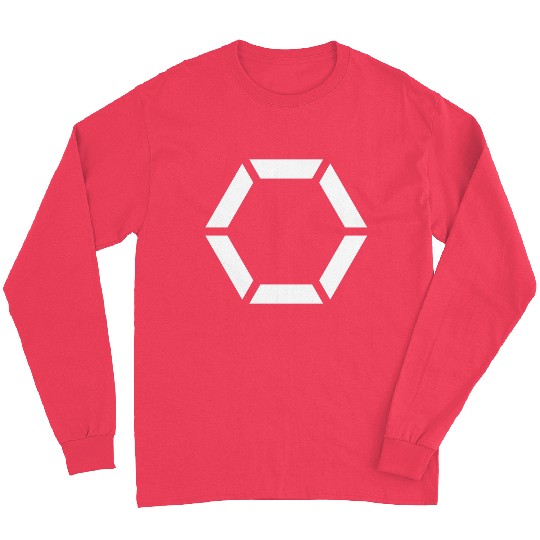 White Hexagon Shape Long Sleeves