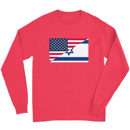 Israel USA flag flags Long Sleeves