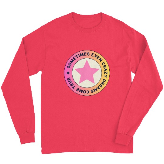 “Crazy Dreams” Star Logo (Pink and Yellow) Long Sleeves