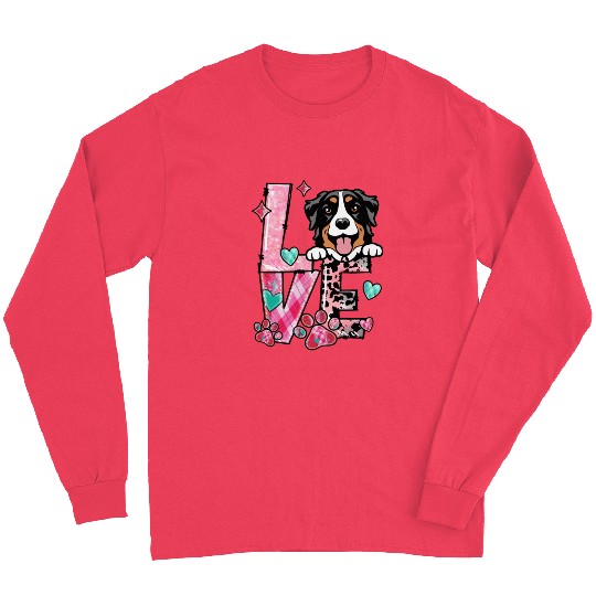 Belgian Malinois Dog I Love My Dog Valentines Day Long Sleeves