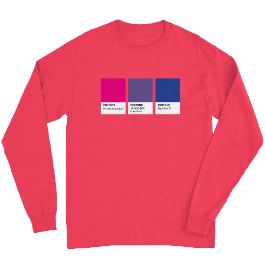 LGBT COLOR PANTONE PALLETE BISEXUAL COMMUNITY Long Sleeves