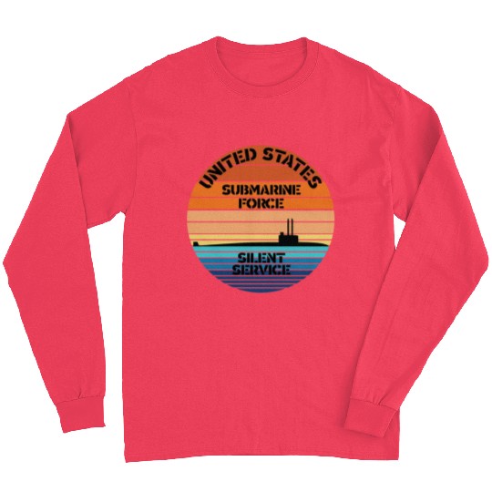 Sunset Us Submarine Force Silent Service Long Sleeves