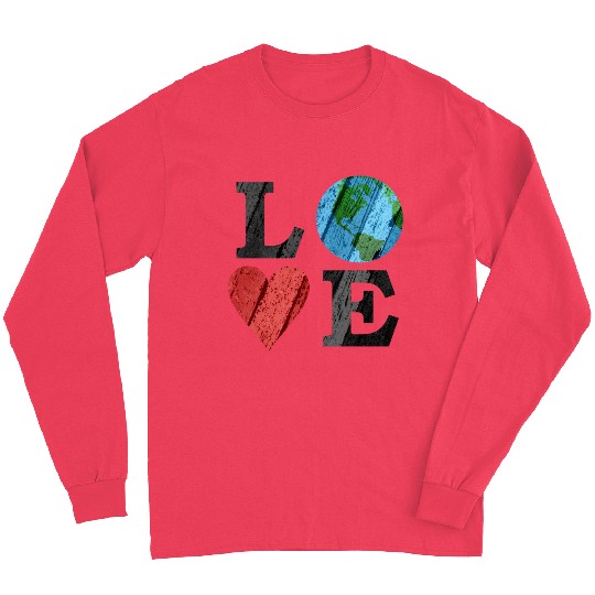 Earth Love With Heart And Earth Long Sleeves
