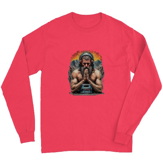 Groovy Stone Age: The Caveman in Beats Ritual Long Sleeves