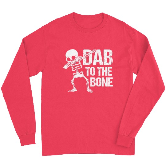 Dab To The Bone Dancing Skeleton Halloween Long Sleeves