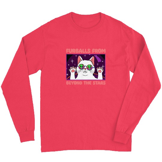 Cat Alien, Aliens, UFO, UAP, Space Unknown Flight Long Sleeves