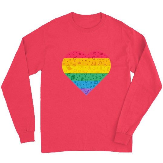 Rainbow Heart Long Sleeves