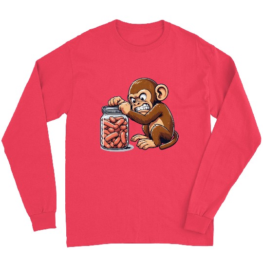 Angry monkey, locked glass Long Sleeves