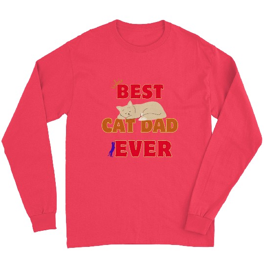 Long Sleeves BEST CAT DAD EVER | kityy