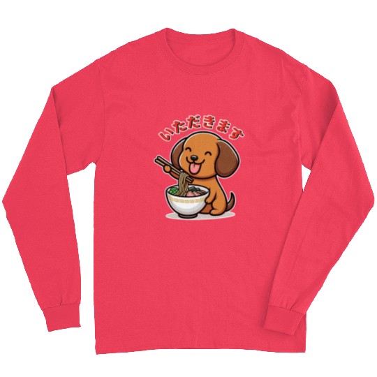 Dachshund Eat Ramen Itadakimasu Long Sleeves