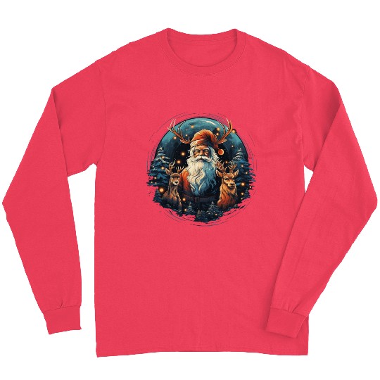 Santa Claus and his reindeer Long Sleeves