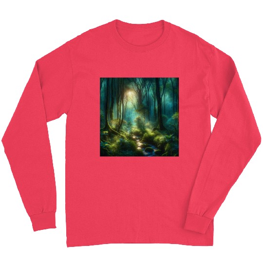 Twilight Enchantment A Mystical Forest Scene Long Sleeves