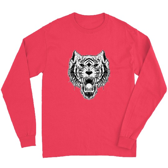 Angry Dark Tiger Long Sleeves