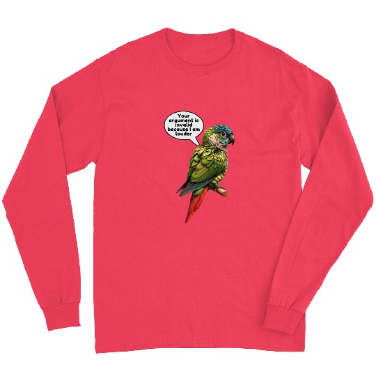 Green Cheek Conure Meme Funny Conure Parrot Long Sleeves