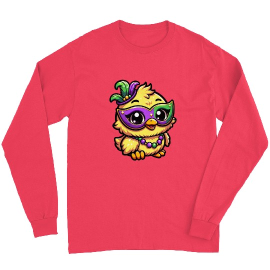 Mardi Gras Chicken, Dressed-up Chick Long Sleeves