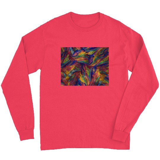 Psychedelic pattern, Retro, Vintage Long Sleeves