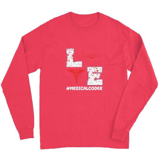Medical Coder Valentine's Day Design Long Sleeves
