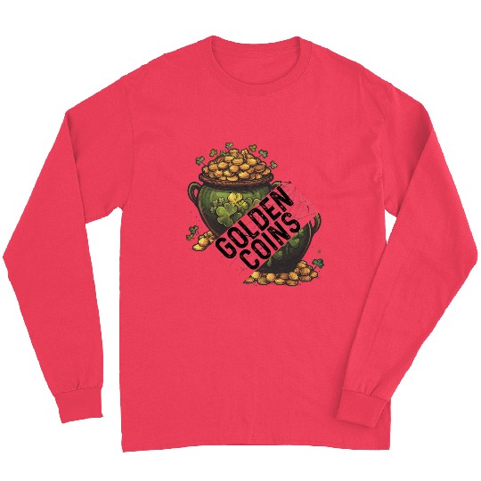 Golden coins, st patricks day Long Sleeves