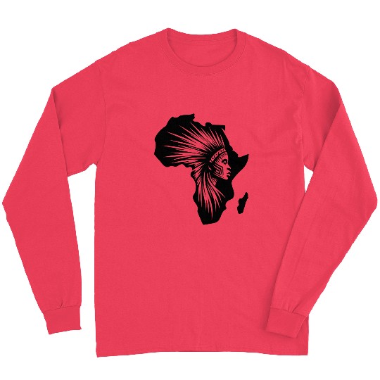 Strong Warrior Jewelry Africa Warrior Silhouette Long Sleeves