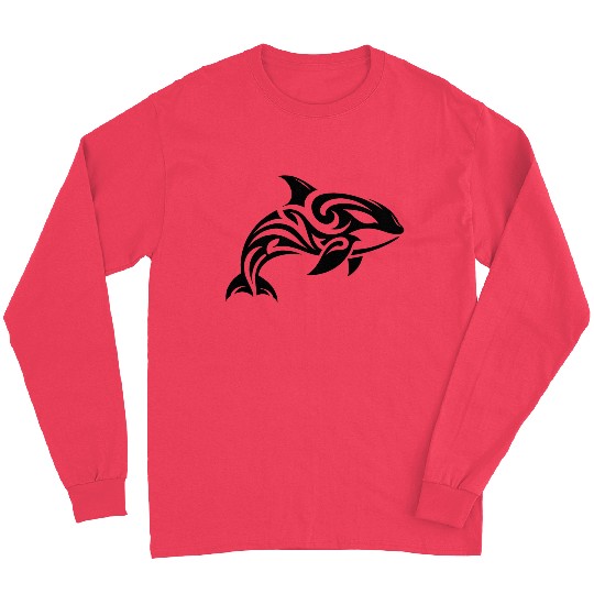Pretty orca T Tattoo style Long Sleeves