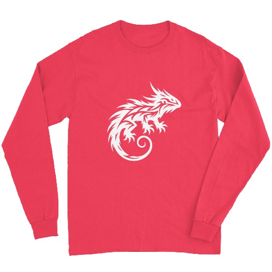 Shaggy Bearded Dragon Tribal Dragon Tattoo Long Sleeves