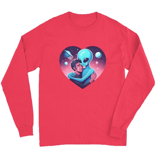 Heartwarming Embrace: Human and Alien Long Sleeves