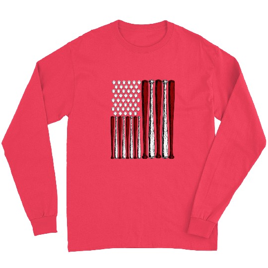 Baseball US Flag Long Sleeves