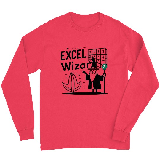 excel wizad funny accountant, bookkeeper and audit Long Sleeves