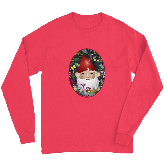 magical cute garden gnome flowers garden Long Sleeves