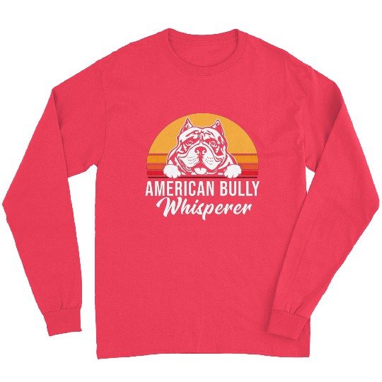 Live Love Bark Retro Vintage American Bully Funny Long Sleeves