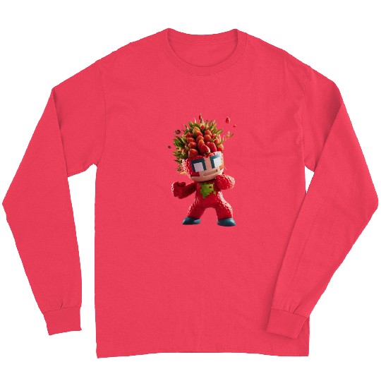 Strawberry Superhero: The Sweetest Defender of Fla Long Sleeves
