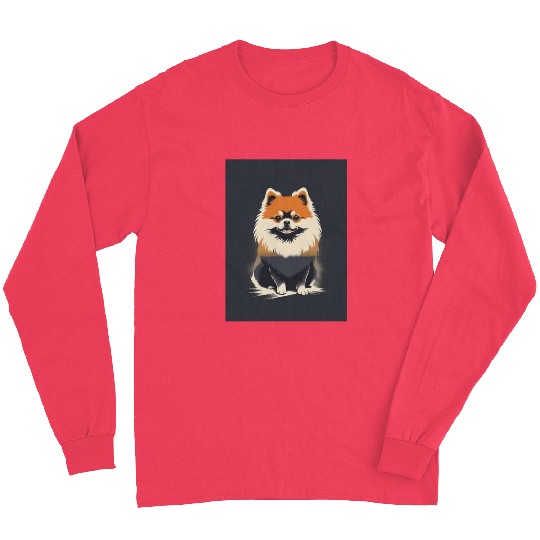 Pomeranian Dog 2 - Japanese Old Vintage Long Sleeves