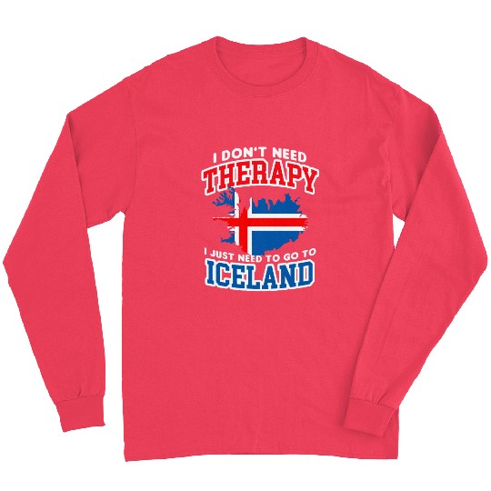 Iceland Flag Embrace The Northern Lights Design Long Sleeves