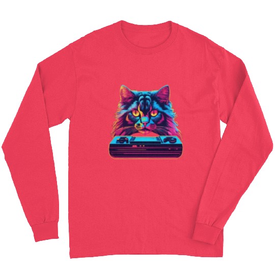 Futuristic Neon Gaming Controller Long Sleeves