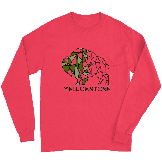Army Green YStone Bison Design Long Sleeves