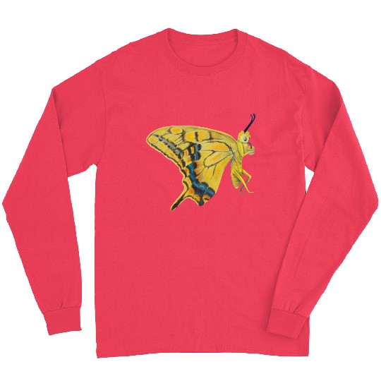 Yellow Old World Swallowtail Butterfly Papilio Long Sleeves