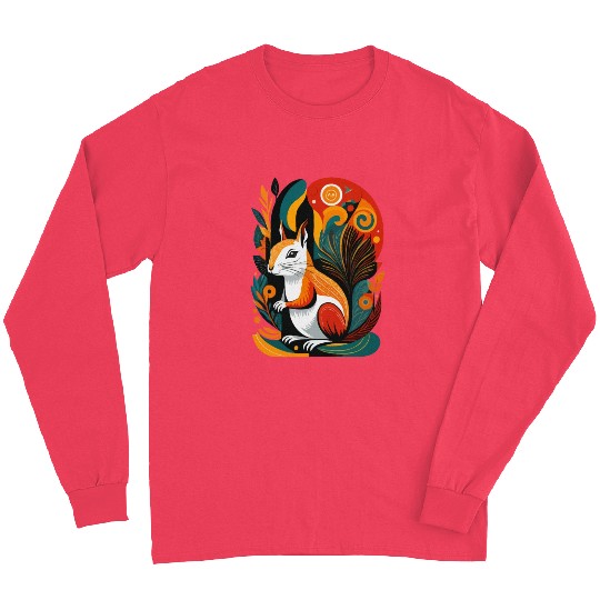 The Red Squirrel of the Wild World Long Sleeves