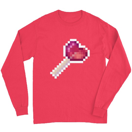 Pixel Art Sprite Cute Heart Lollipop Long Sleeves
